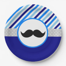 リトルマンベビーシャワー紙プレート