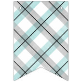 リトルマンベビーミントグリーングレー男の赤ちゃんシャワー バンティングフラッグ (第2の旗)