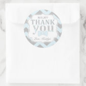 リトルマンボウタイシェブロンプリントありがとう ラウンドシール (バッグ)