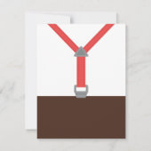 リトルマンボウタイ男の赤ちゃんシャワー招待状 招待状 (裏面)