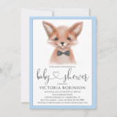 リトルマンボーイウッドランドキツネベビーシャワー 招待状 (正面)