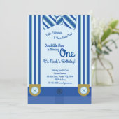 リトルマンボーイ1st誕生日かわいい招待状 招待状 (スタンド正面)