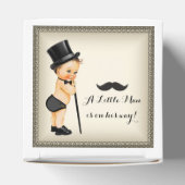 リトルマンムスタッシュ男の赤ちゃんシャワー フェイバーボックス (上部)