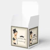 リトルマンムスタッシュ男の赤ちゃんシャワー フェイバーボックス (オープン)