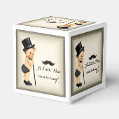 リトルマンムスタッシュ男の赤ちゃんシャワー フェイバーボックス (裏面サイド)