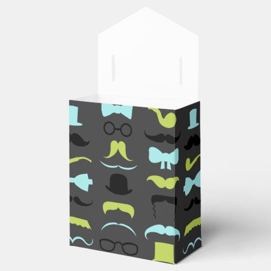 リトルマンムスヒー誕生日パパーソナライズされたーティ フェイバーボックス (オープン)