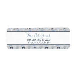 リトルマン差出人住所ラベルブルーとグレー ラベル