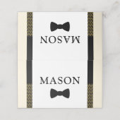 リトルマン座席表、ボウタイ プレイスカード (外部開封)