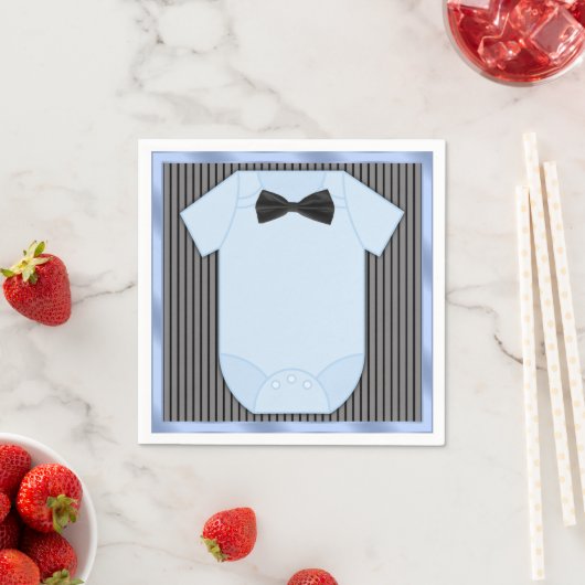 リトルマン男の赤ちゃんシャワー スタンダードカクテルナプキン (インサイチュ)