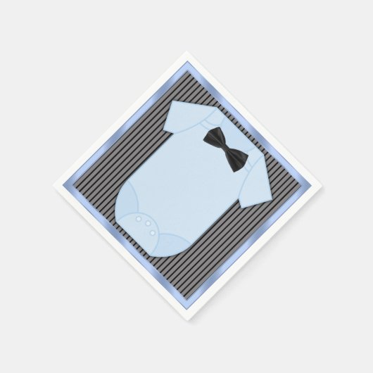 リトルマン男の赤ちゃんシャワー スタンダードカクテルナプキン (角)