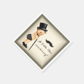 リトルマン男の赤ちゃんシャワー スタンダードカクテルナプキン (角)