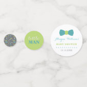 リトルマン紙吹雪、ティール（緑がかった色）、ライムグリーン、グレー コンフェッティ (裏面)