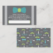 リトルマン おむつくじチケット, ティール, ライム, グレー エンクロージャーカード (正面/裏面)