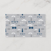 リトルマン おむつくじ チケット、ネイビーブルー、グレー エンクロージャーカード (裏面)