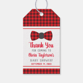 リトルマン サンクスタグ, 赤, バッファロープレイド ギフトタグ