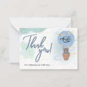 リトルマン ベイビーシャワー サンクス ノートカード (正面)