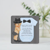 リトルマン ベイビーボーイ シャワー 招待状 (スタンド正面)