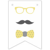 リトルマン ベビーシャワーバナー バンティングフラッグ (第1の旗)