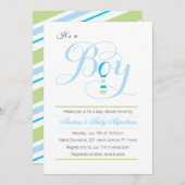 リトルマン|ベビーシャワー 招待状 (正面/裏面)