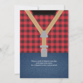 リトルマン ベビーシャワー 招待状、樵 招待状 (裏面)