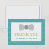 リトルマン 感謝カード, ティール, ライムグリーン, グレー サンキューカード (正面/裏面)