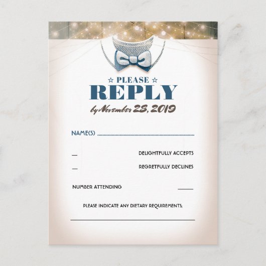 リトルマン |男の子の赤ちゃんシャワーRSVP ポストカード (正面)