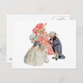 リトルマーサワシントンズティーパーティー インビテーションポストカード (正面/裏面)