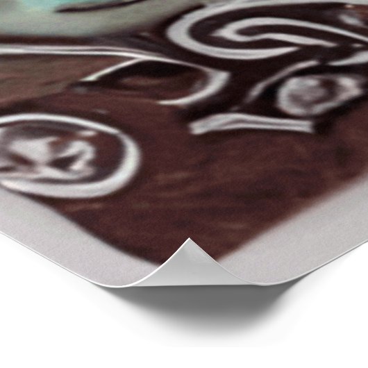 リトルマーメイドかわいい青いロングドレスの女の子のギフト ポスター (角)