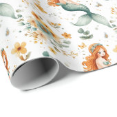 リトルマーメイドと花の子供 ラッピングペーパー (ロールコーナー)