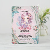 リトルマーメイドの弓がベビーシャワー2に向かっています 招待状 (スタンド正面)