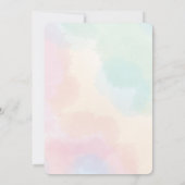 リトルマーメイドの弓がベビーシャワー3に向かっています 招待状 (裏面)