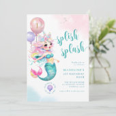 リトルマーメイドの誕生日パーティー　海の下の招待状 招待状 (スタンド正面)