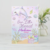 リトルマーメイドの誕生日パーティー 海の中のパーティー 招待状 (スタンド正面)
