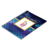 リトルマーメイドはかりで測モノグラムガールズブルーピンク ノートブック (左側)