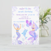 リトルマーメイドアンダーザシー誕生日招待状 招待状 (スタンド正面)
