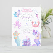 リトルマーメイドアンダーシー魔法誕生日招待状 招待状