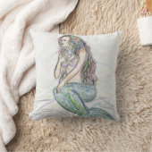 リトルマーメイドアート装飾用クッション クッション (ブランケット)