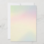 リトルマーメイドウォーターカラーベビーシャワー金ゴールド 招待状 (裏面)