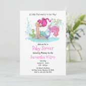 リトルマーメイドウォーターカラーベビーシャワー 招待状 (スタンド正面)