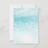 リトルマーメイドウォーターカラー誕生日ベビーシャワー サンキューカード (裏面)