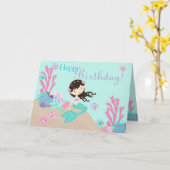 リトルマーメイドカード2Cブルネット カード (黄色い花)