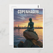 リトルマーメイドコペンハーゲンデンマークトラベル ポストカード (正面/裏面)