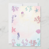 リトルマーメイドザシーマジカルガール誕生日 招待状 (裏面)