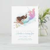 リトルマーメイドザシー誕生日招待状 招待状 (スタンド正面)