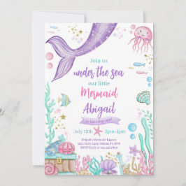 リトルマーメイドザシー誕生日 招待状