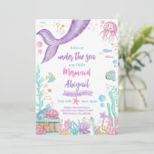 リトルマーメイドザシー誕生日 招待状 (スタンド正面)