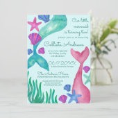 リトルマーメイドテイルズシーシェルズウォーター誕生日 招待状 (スタンド正面)