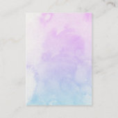 リトルマーメイドパステルベビーシャワー |ベビー エンクロージャーカード (裏面)