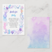 リトルマーメイドパステルベビーシャワー |ベビー エンクロージャーカード (正面/裏面)