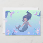 リトルマーメイドピンク5番目の誕生日招待状 招待状 (裏面)